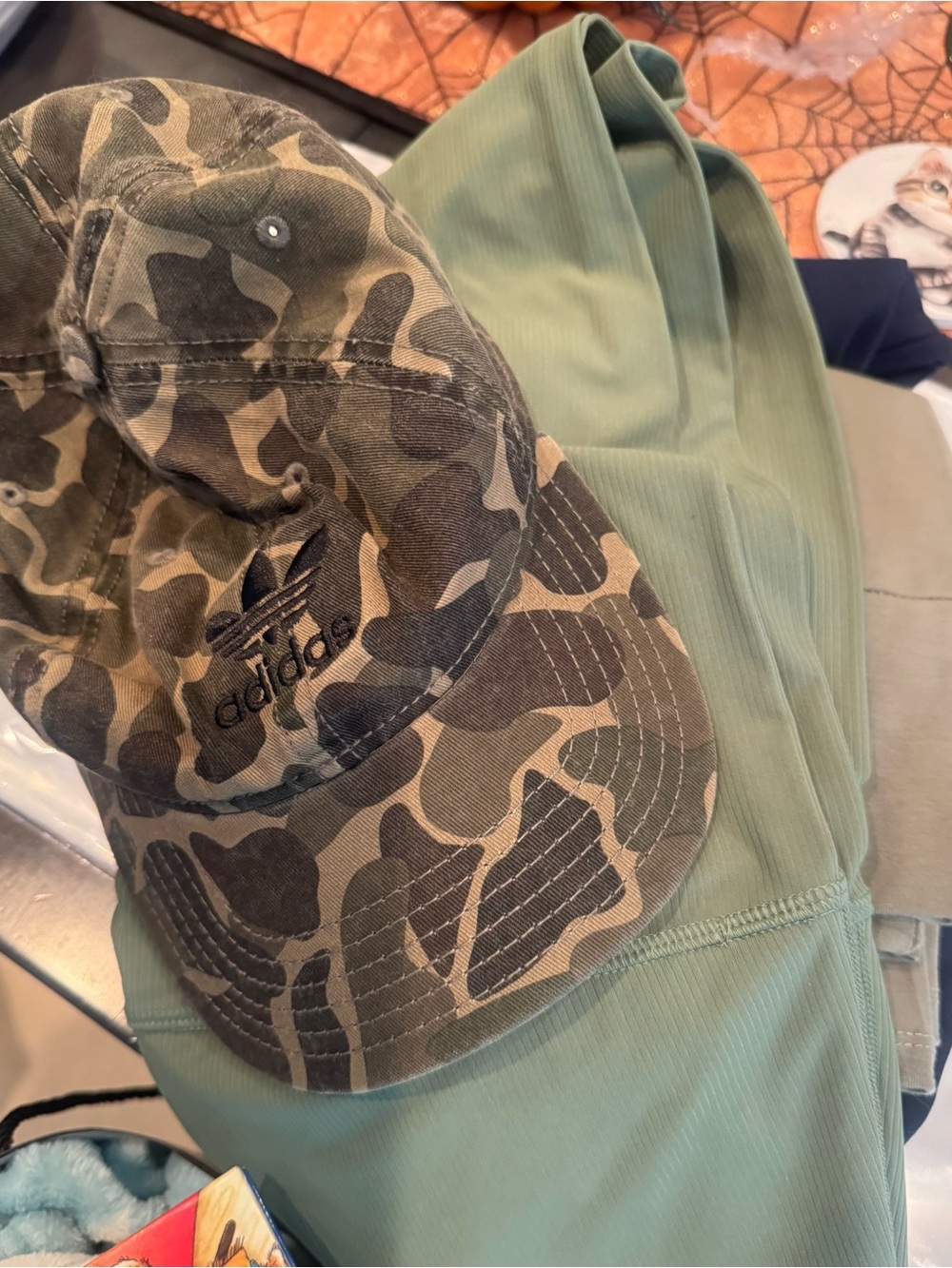 Large Athletic Bundle-adidas Kids Camo Cap in Green and Brown